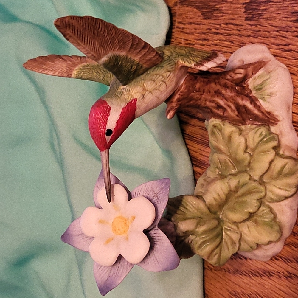 Costas hummingbird and columbine